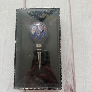 Home Essentials And Beyond Art Glass Globe Wine Stopper New New in Box